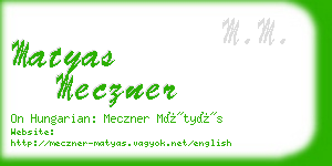 matyas meczner business card